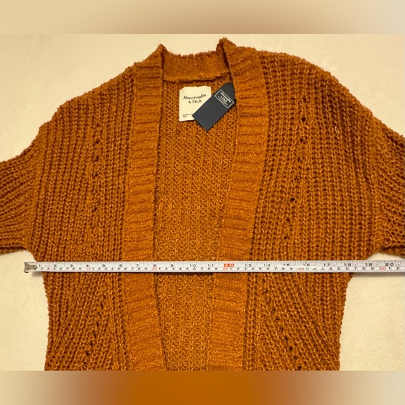 NEW Abercrombie & Fitch Women’s Open Front Knit Cardigan Caramel Brown Size S - Picture 9 of 11